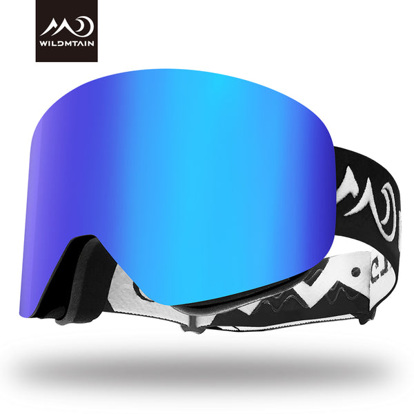 Unisex Magnetic Snow Goggles Dual Layers Anti fog Interchangeable Lens UV400