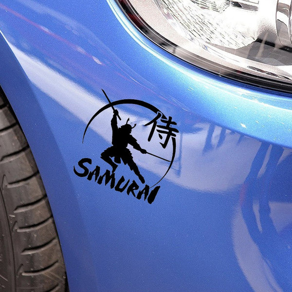 Sticker Vehicle Sticker Japanese Samurai Warrior Decal Soldier (13.2*13.1CM) Black/Silver Covering The Body Vinyl (Free Shipping)