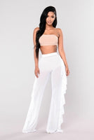 Ladies Sexy Transparent High Waist Mesh Beach Pants (Free Shipping)