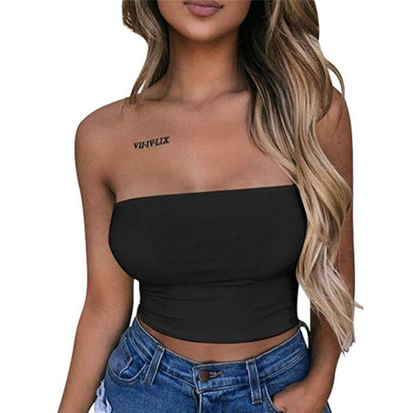 Sexy Casual Crop Top Vest Sleeveless Tube Tank Top (Free Shipping)