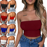 Sexy Casual Crop Top Vest Sleeveless Tube Tank Top (Free Shipping)