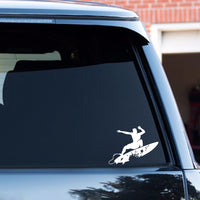 Stickers Surfing Wave Hawaii DecorVehicle Sticker Vinyl (14.1*10.9CM) Silhouette Extreme Movement (Free Shipping)