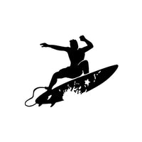 Stickers Surfing Wave Hawaii DecorVehicle Sticker Vinyl (14.1*10.9CM) Silhouette Extreme Movement (Free Shipping)