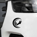 Sticker Surfing Decor Vehicle Sticker (13.2*14.7CM) Vinyl Black/Silver Silhouette Accessories (Free Shipping)