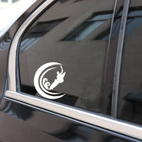 Sticker Surfing Decor Vehicle Sticker (13.2*14.7CM) Vinyl Black/Silver Silhouette Accessories (Free Shipping)