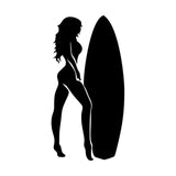 Sticker Female Surfer Decor (7.8*15.5CM) Vehicle Sticker Vinyl High Quality Accessories (Free Shipping)