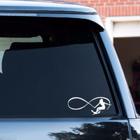 Sticker Surfer Decor Vehicle Styling Sticker (16.1*6.6CM)Reflective Silhouette Black Silver Vinyl (Free Shipping)