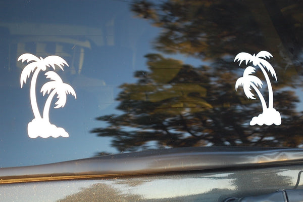 Sticker Paradise Car Styling Palm Tree Sticker Set Of Two Decal Hawaiian Coconut Tropical (Free Shipping)