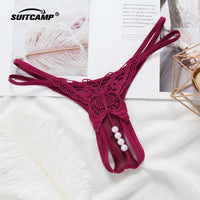 Lit asf Pearl Stimulate G-Spot Sexy Lingerie Bikini Thongs (Free Shipping)