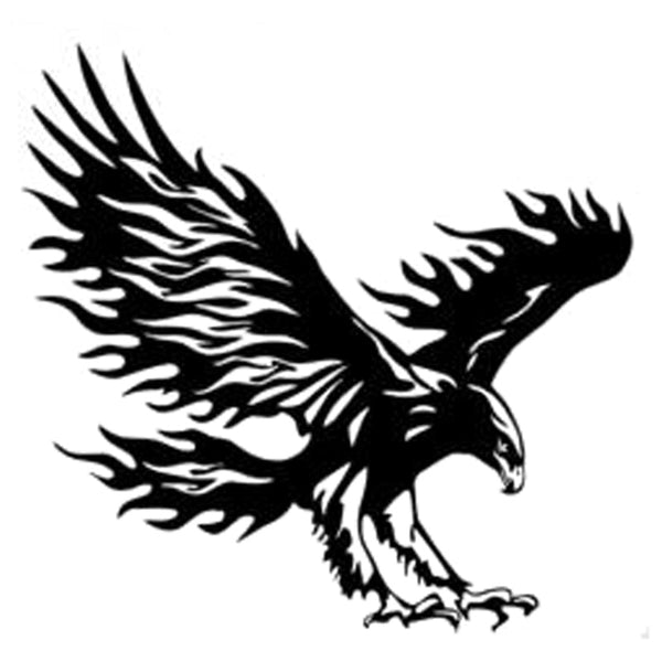 Sticker Animal Eagle Vehicle Styling Sticker Vinyl Decal (14.4cm*13.8cm) Black/Silver (Free Shipping)