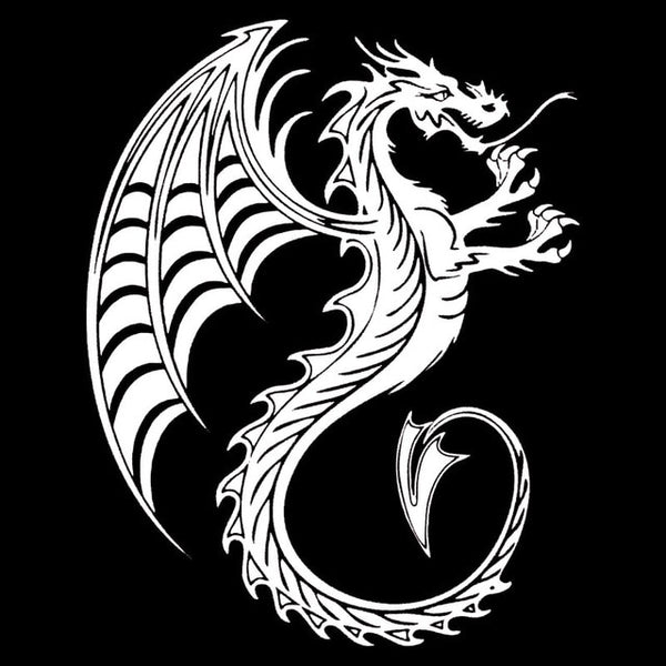 Sticker Dragon Vehicle Body Stickers Magical Creature (17.5*22CM) Vehicle Styling Decal Accessories Black/Silver (Free Shipping)