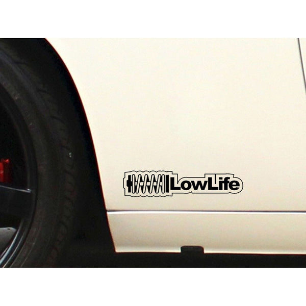 Sticker Fashion Decoration LOW LIFE Vinyl Waterproof Vehicle Sticker (18CM*4CM)Decal Black Silver (Free Shipping)