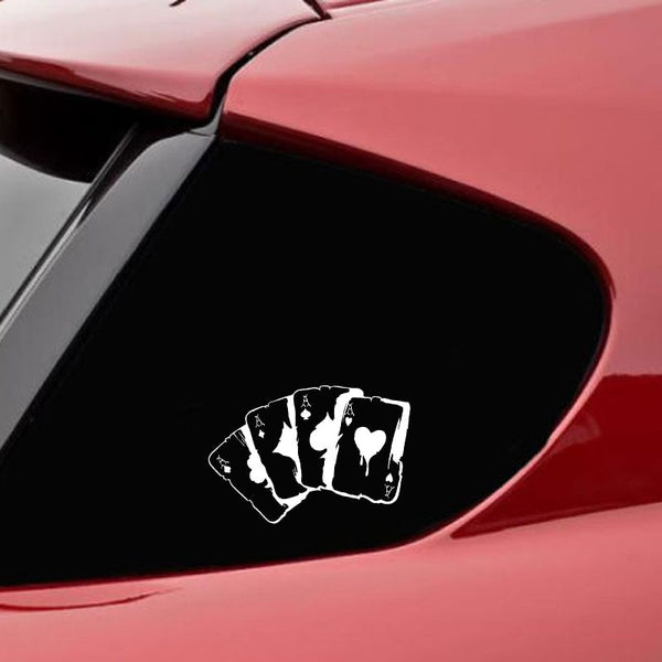 Sticker Poker Graphic Vehicle  Sticker Vinyl (15.3*9.9CM) Decoration Bumper Window (Free Shipping)