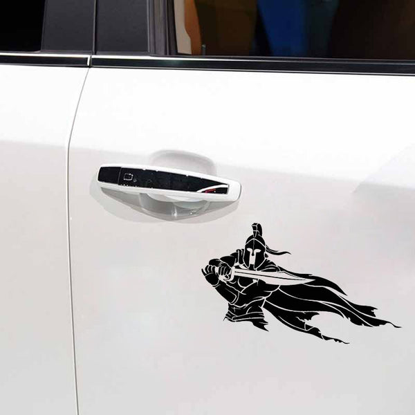 Sticker Roman Warrior Car Sticker Decal Soldier (14.5*7.6CM) Black/Silver Covering The Body Vinyl (Free Shipping)