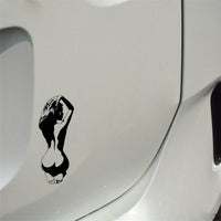 Sticker Hot Sexy Back Girl(5.9*14.8CM) Vehicle Sticker Decor Vinyl Black Silver (Free Shipping)