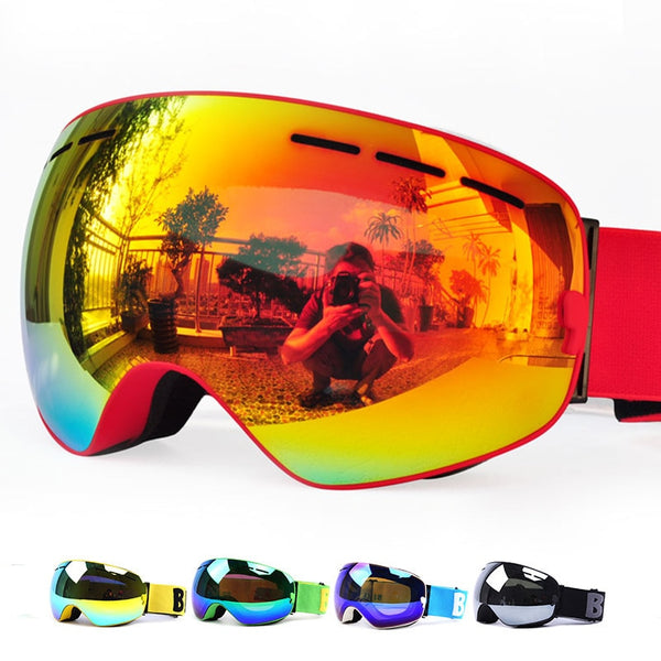 Unisex Double layer UV400 anti-fog polarized Snowboarding & skiing goggles