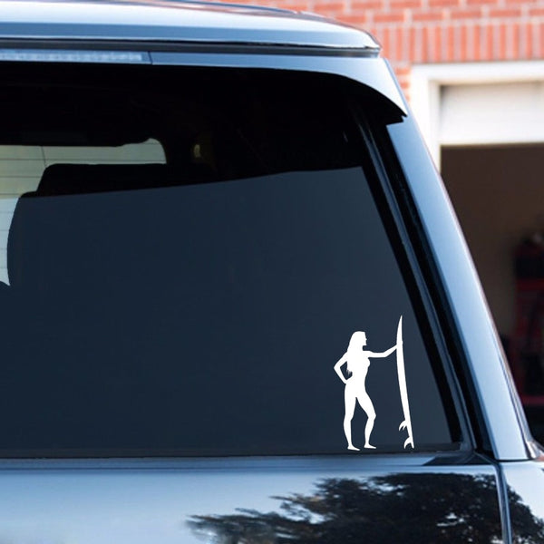 Sticker Fashion Surfing Decor Vehicle Sticker (9.3*15.7CM) Vinyl Accessories Silhouette Graphics (Free Shipping)